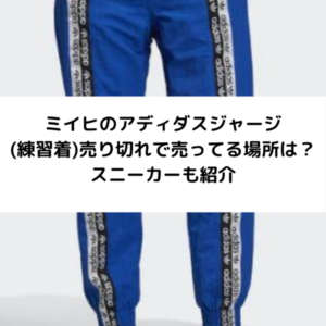 ミイヒのアディダスジャージ(練習着)売り切れで売ってる場所は？スニーカーも紹介