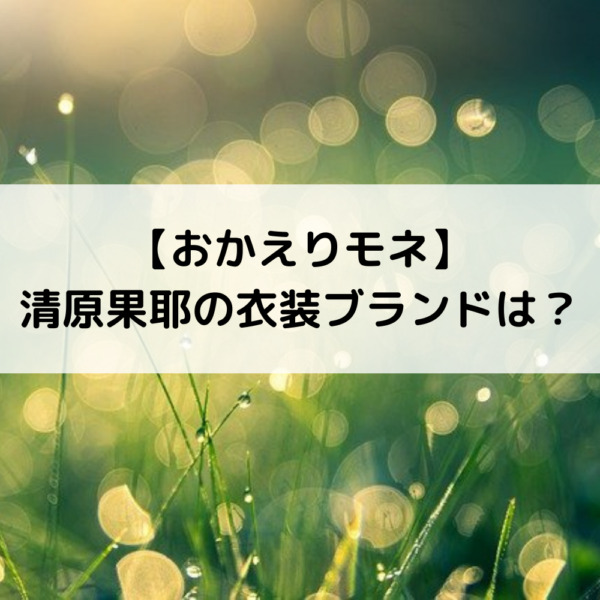 おかえりモネ清原果耶の衣装ブランドは？