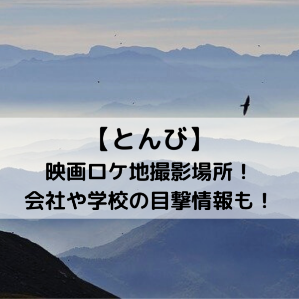 とんび映画ロケ地撮影場所！会社や学校の目撃情報も！