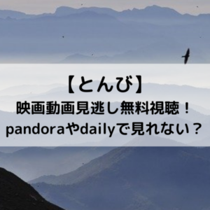 とんび映画動画見逃し無料視聴！pandoraやdailyで見れない？