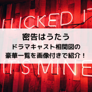 密告はうたうドラマキャスト相関図の豪華一覧を画像付きで紹介！