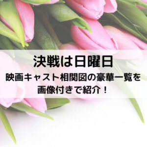 決戦は日曜日映画キャスト相関図の豪華一覧を画像付きで紹介！