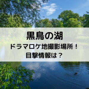 黒鳥の湖ドラマロケ地撮影場所！目撃情報は？