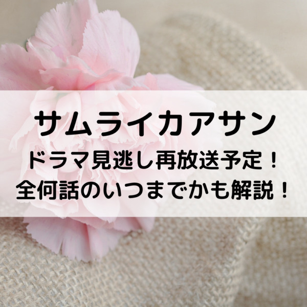 サムライカアサンドラマ見逃し再放送予定！全何話のいつまでかも解説！