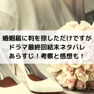 婚姻届に判を捺しただけですがドラマ最終回結末ネタバレあらすじ！考察と感想も！