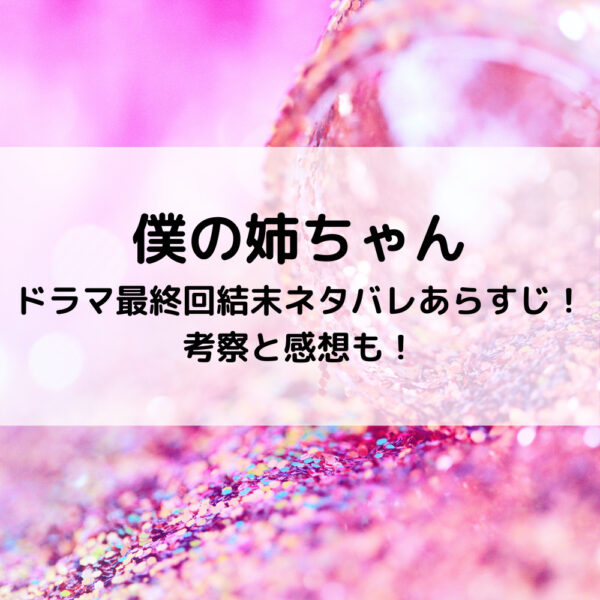 僕の姉ちゃんドラマ最終回結末ネタバレあらすじ！考察と感想も！