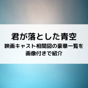 君が落とした青空映画キャスト相関図の豪華一覧を画像付きで紹介