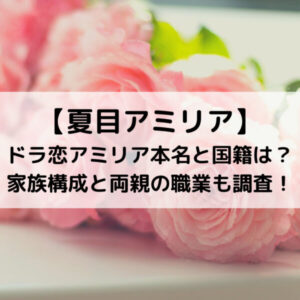 夏目アミリア/ ドラ恋アミリア本名と国籍は？家族構成と両親の職業も調査！